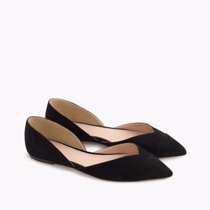 J. Crew Sadie D'orsay flats black suede
